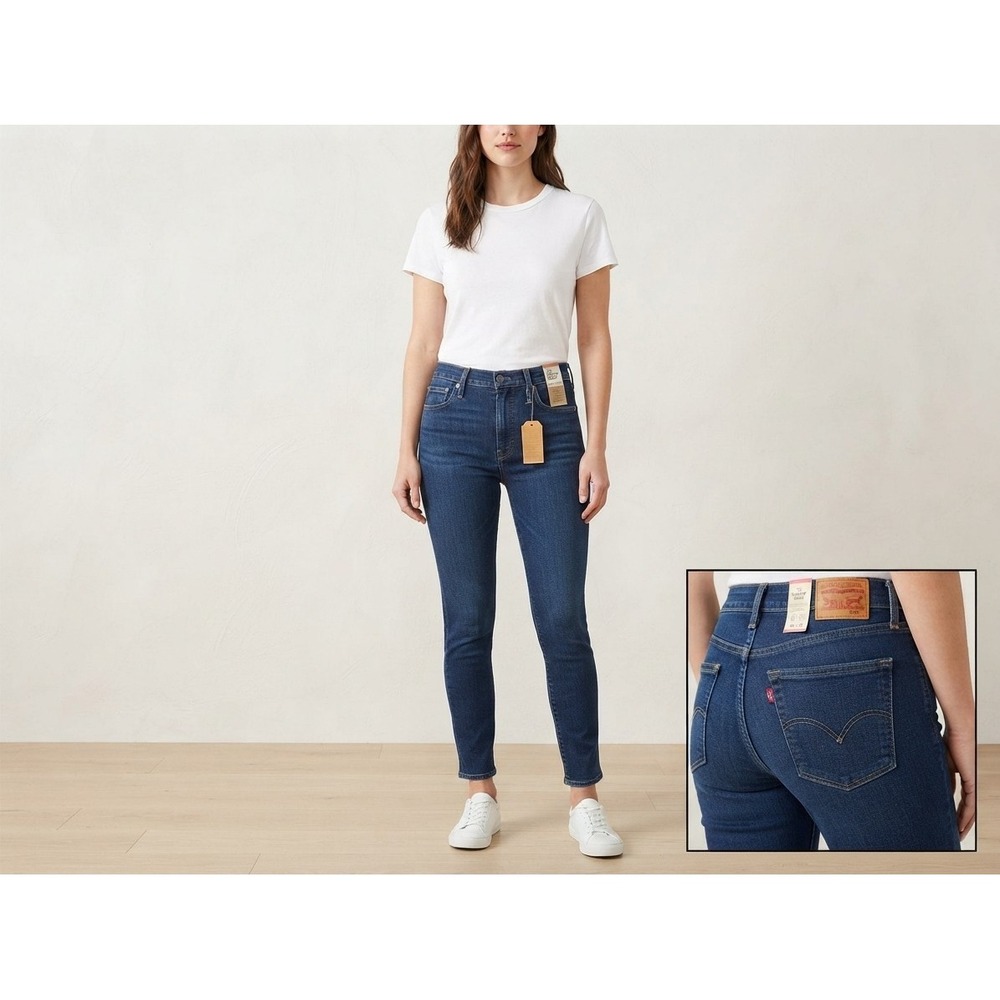 Levi's 721 High Rise Skinny Jeans Dark Wash Women's 28x30 Brand NWT Classic Chic